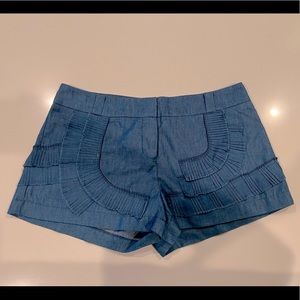 Gracia / Apricot Lane Denim Accordion Ruffle Short NWT L